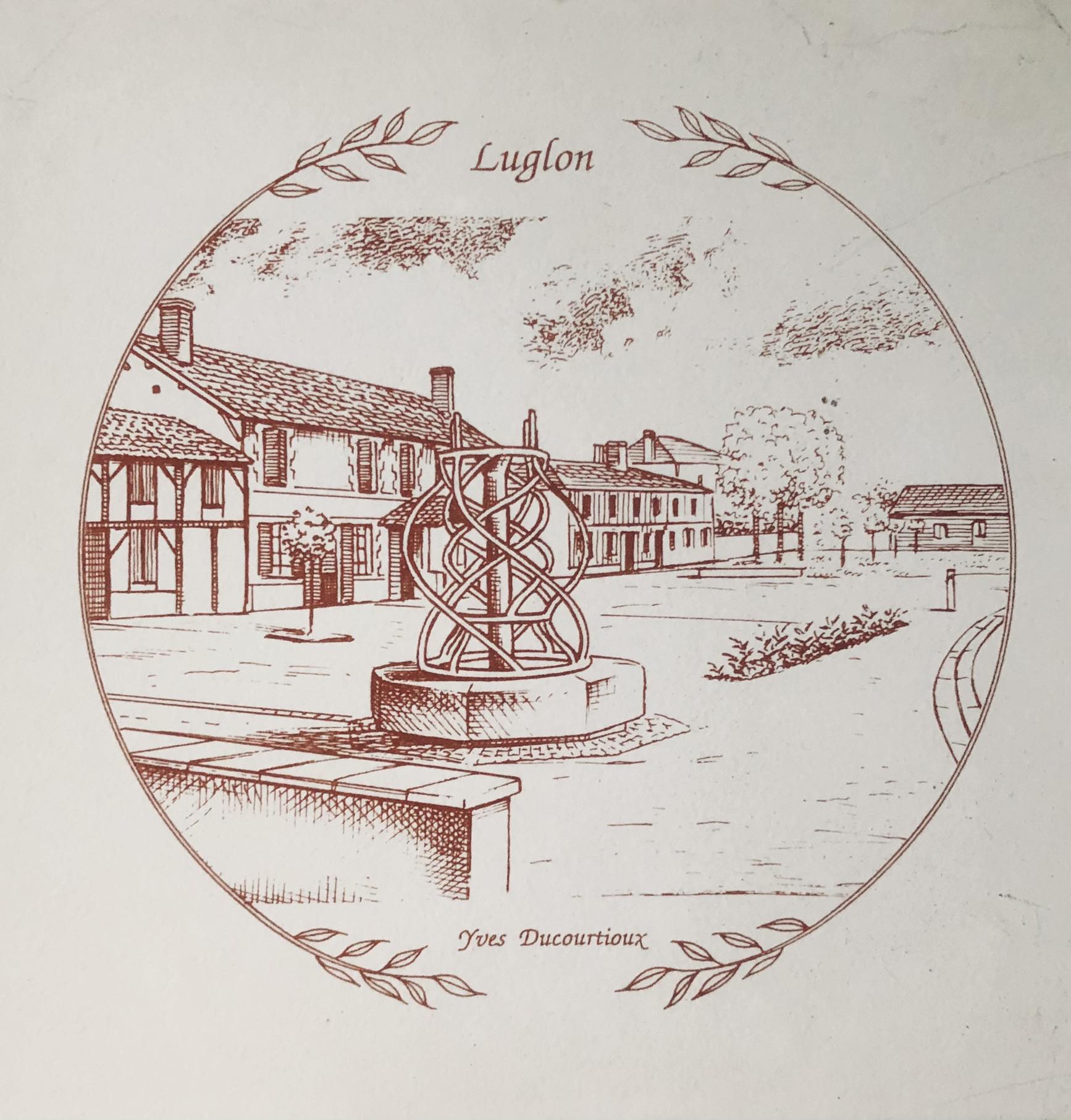 Dessin du bourg de Luglon